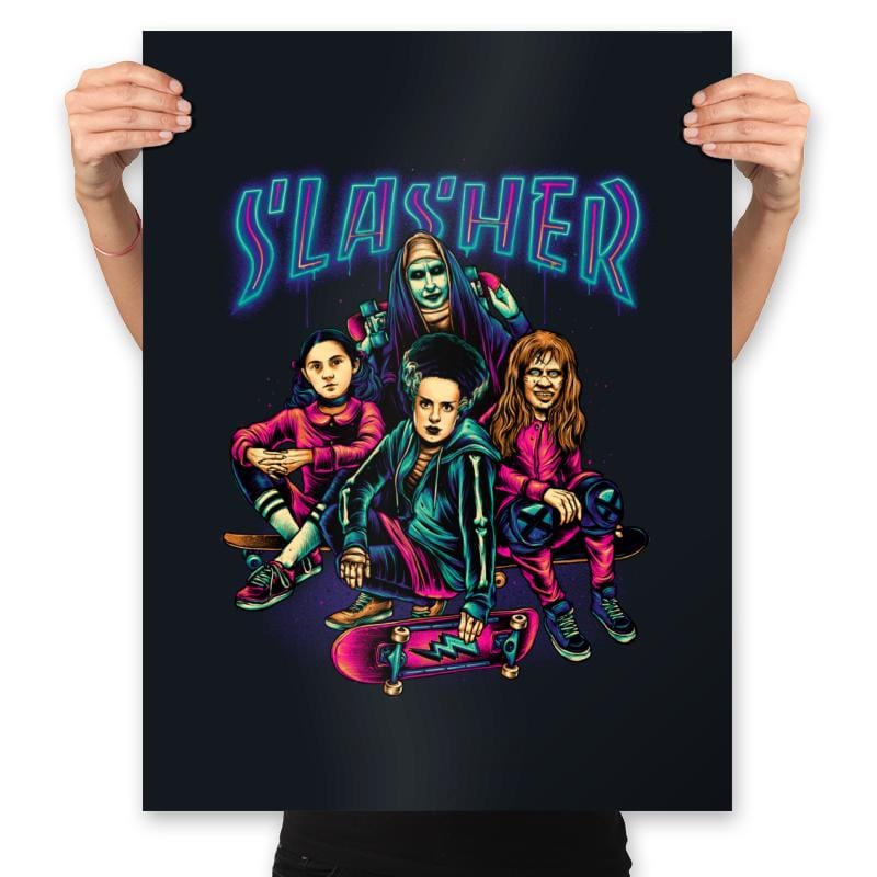Slasher Girls - Prints Posters RIPT Apparel 18x24 / Black