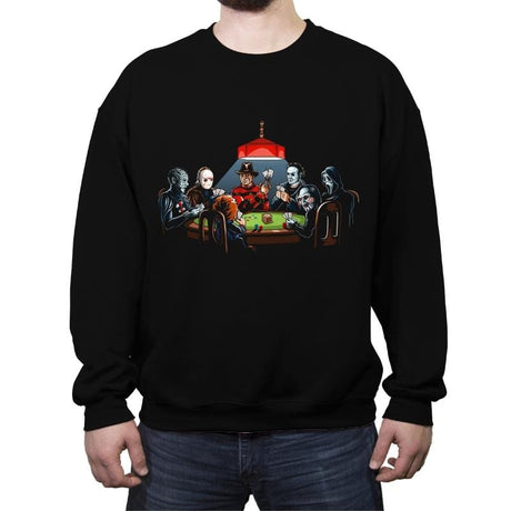 Slasher Poker - Crew Neck Sweatshirt Crew Neck Sweatshirt RIPT Apparel Small / Black