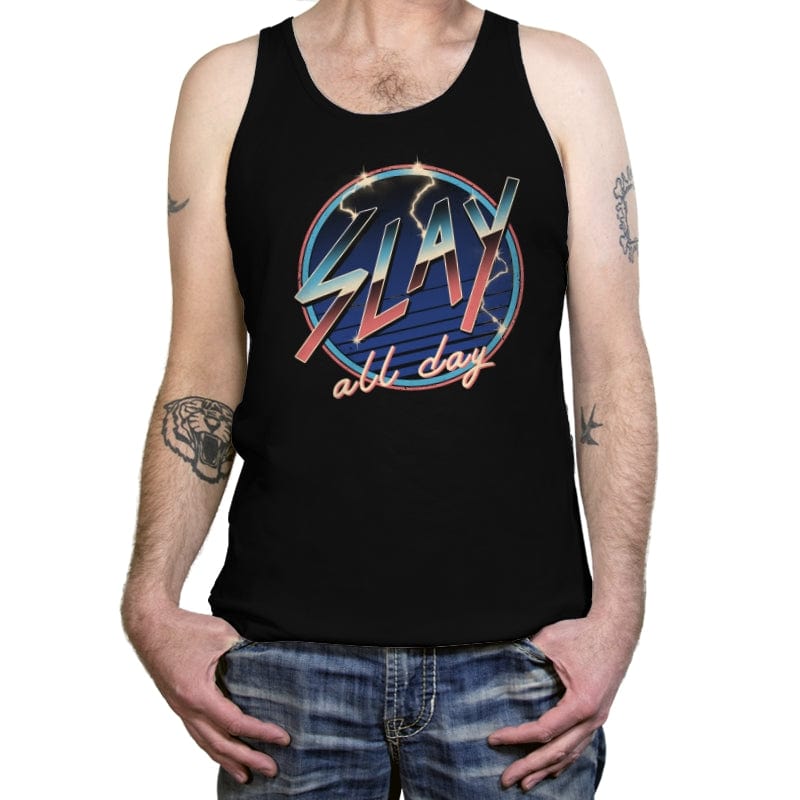 Slay All Day! - Tanktop Tanktop RIPT Apparel X-Small / Black