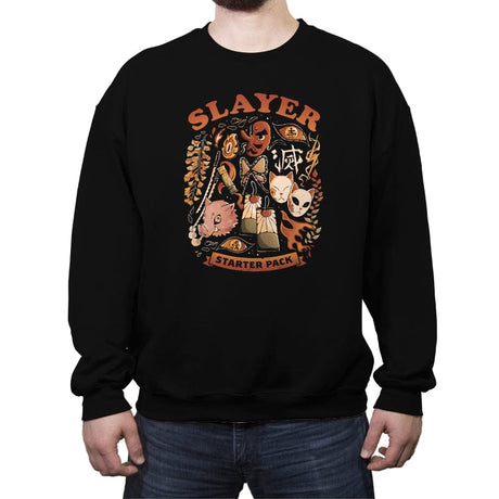 Slayer Starter Pack - Crew Neck Sweatshirt Crew Neck Sweatshirt RIPT Apparel Small / Black