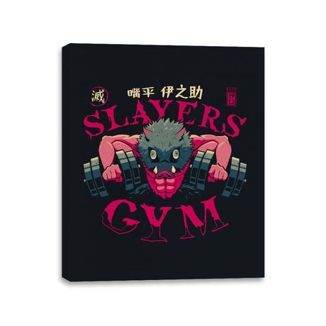 Slayers Gym - Inosuke - Canvas Wraps Canvas Wraps RIPT Apparel 11x14 / Black