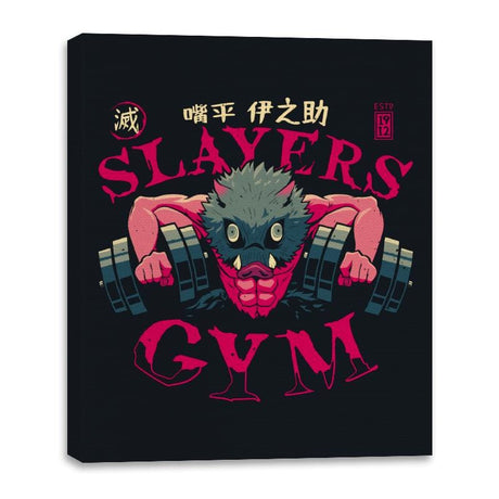 Slayers Gym - Inosuke - Canvas Wraps Canvas Wraps RIPT Apparel 16x20 / Black