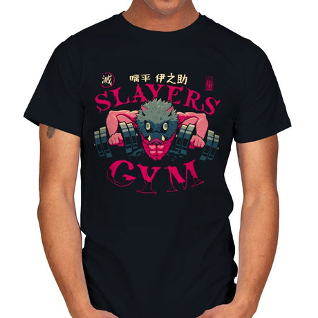 Slayers Gym - Inosuke - Mens T-Shirts RIPT Apparel Small / Black