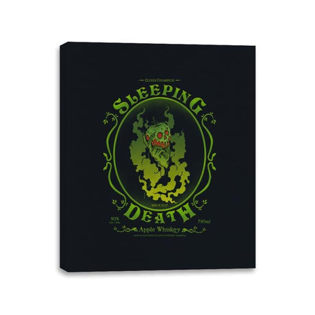 Sleeping Death Whiskey - Canvas Wraps Canvas Wraps RIPT Apparel 11x14 / Black