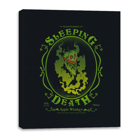 Sleeping Death Whiskey - Canvas Wraps Canvas Wraps RIPT Apparel 16x20 / Black