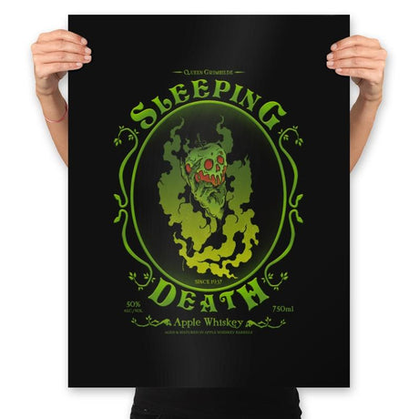 Sleeping Death Whiskey - Prints Posters RIPT Apparel 18x24 / Black