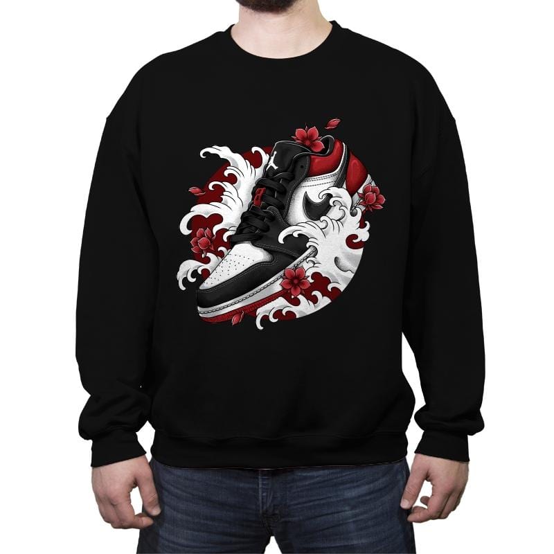 Slick Kicks - Crew Neck Sweatshirt Crew Neck Sweatshirt RIPT Apparel Small / Black