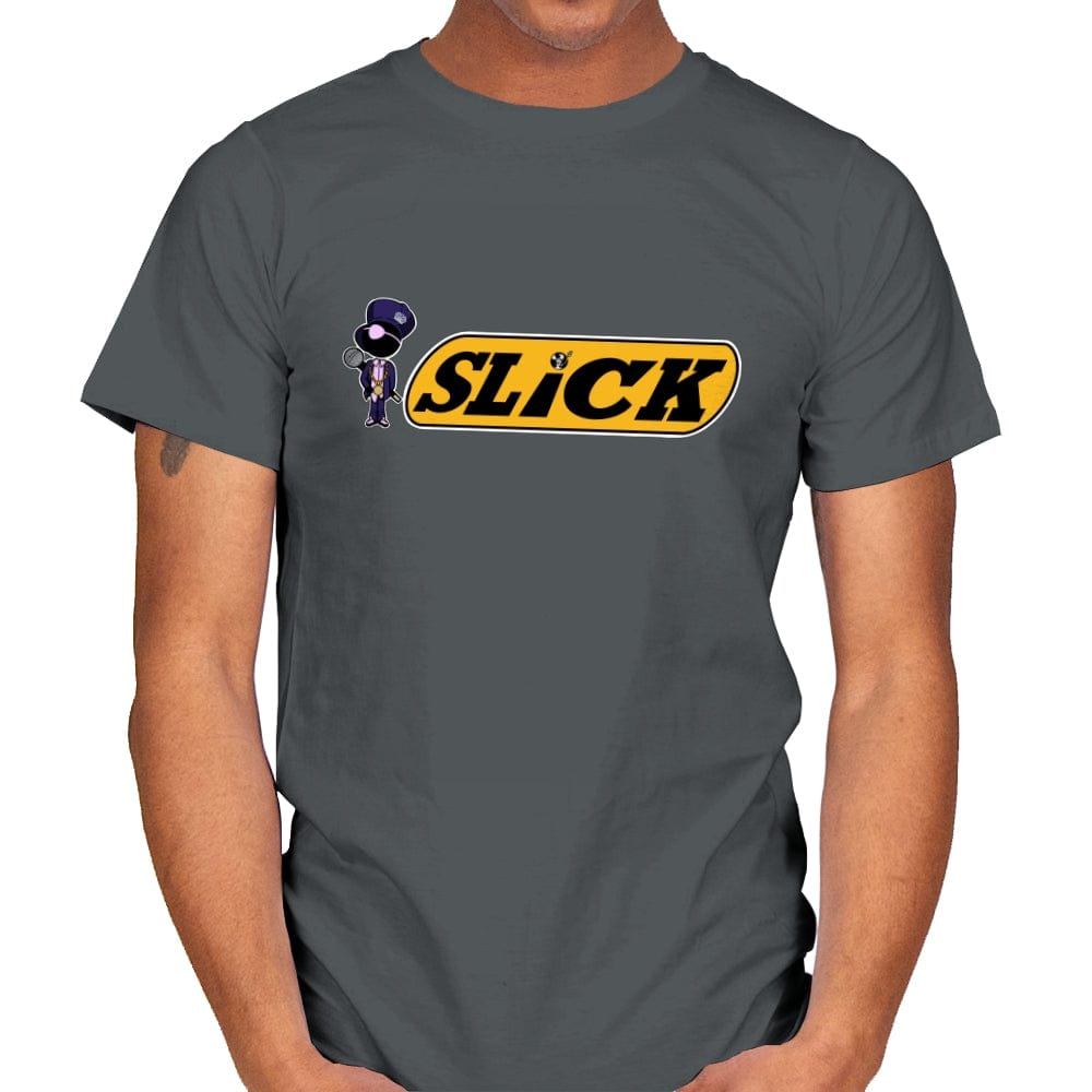 Slick Writer - Mens T-Shirts RIPT Apparel Small / Charcoal