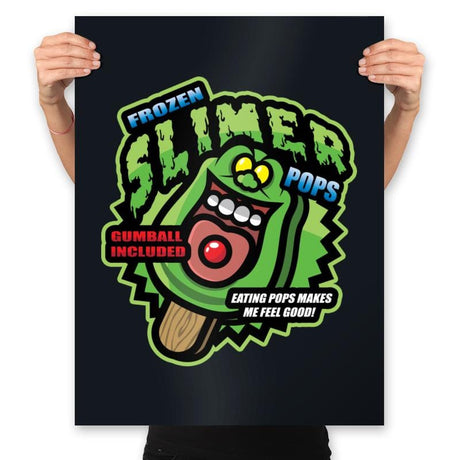 Slimer Pops - Prints Posters RIPT Apparel 18x24 / Black