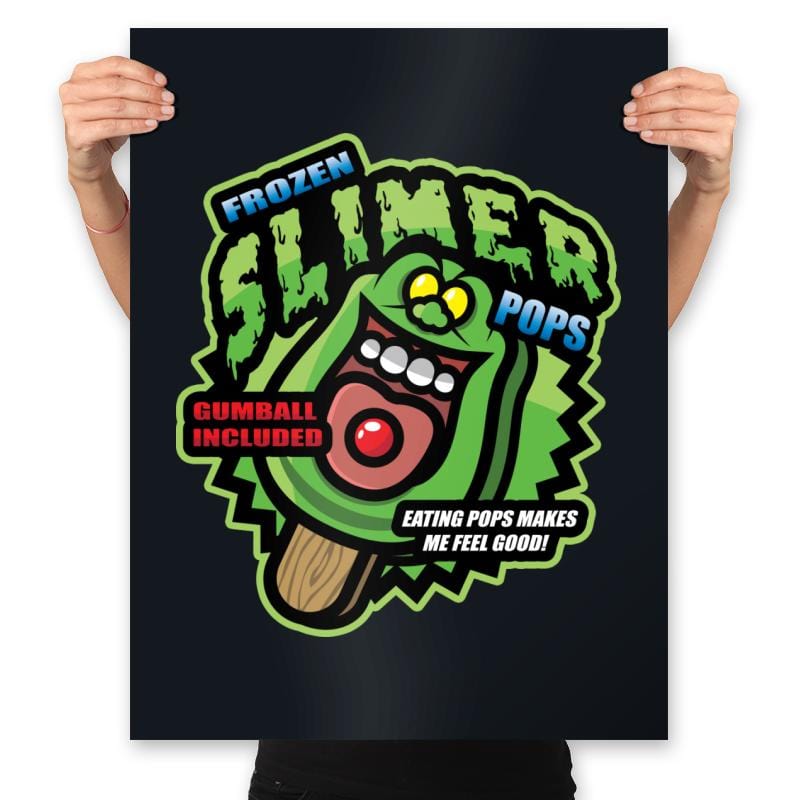 Slimer Pops - Prints Posters RIPT Apparel 18x24 / Black