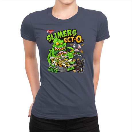 Slimer's Ect-O's Exclusive - Womens Premium T-Shirts RIPT Apparel Small / Indigo
