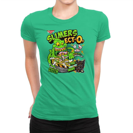 Slimer's Ect-O's Exclusive - Womens Premium T-Shirts RIPT Apparel Small / Kelly Green
