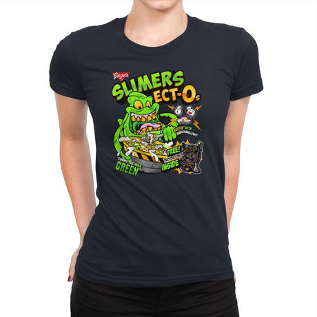 Slimer's Ect-O's Exclusive - Womens Premium T-Shirts RIPT Apparel Small / Midnight Navy