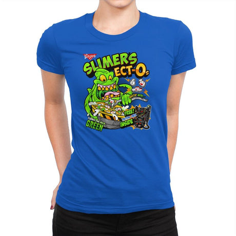 Slimer's Ect-O's Exclusive - Womens Premium T-Shirts RIPT Apparel Small / Royal