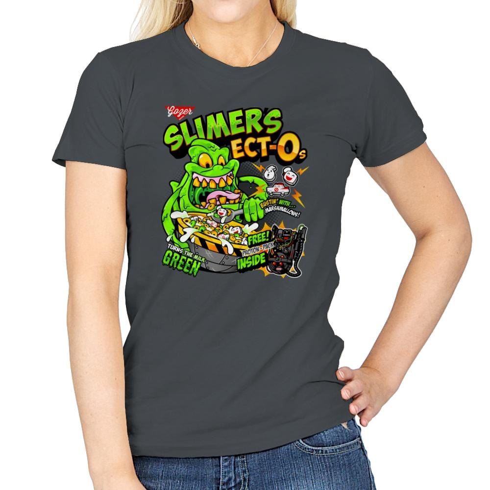 Slimer's Ect-O's Exclusive - Womens T-Shirts RIPT Apparel Small / Charcoal
