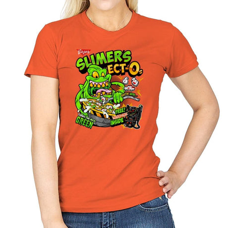 Slimer's Ect-O's Exclusive - Womens T-Shirts RIPT Apparel Small / Orange