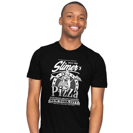 Slimer's Pizza - Mens T-Shirts RIPT Apparel Small / Black