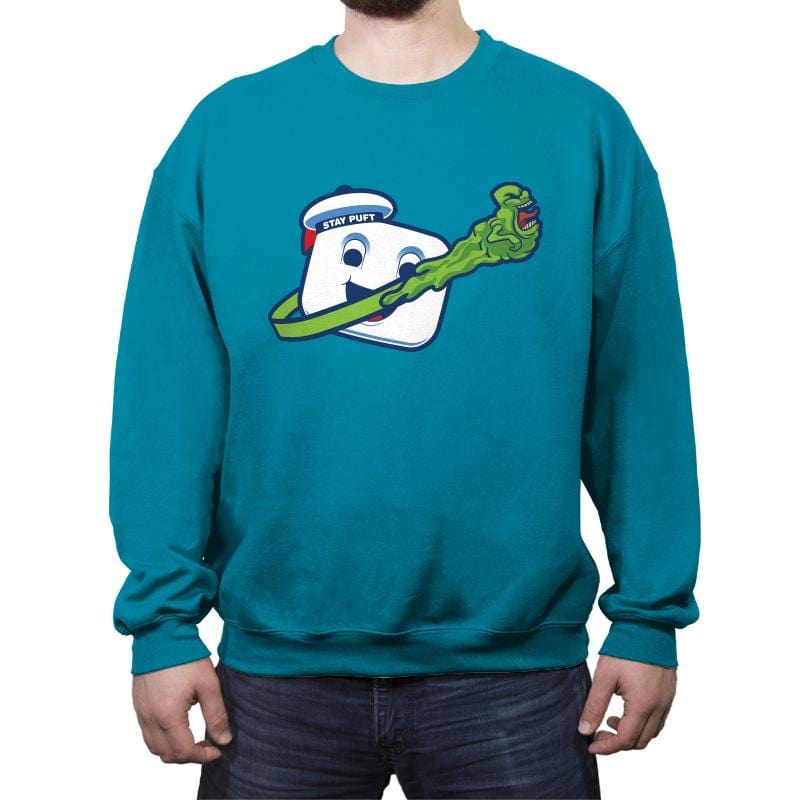 Slimeship! - Crew Neck Sweatshirt Crew Neck Sweatshirt RIPT Apparel Small / Antique Sapphire