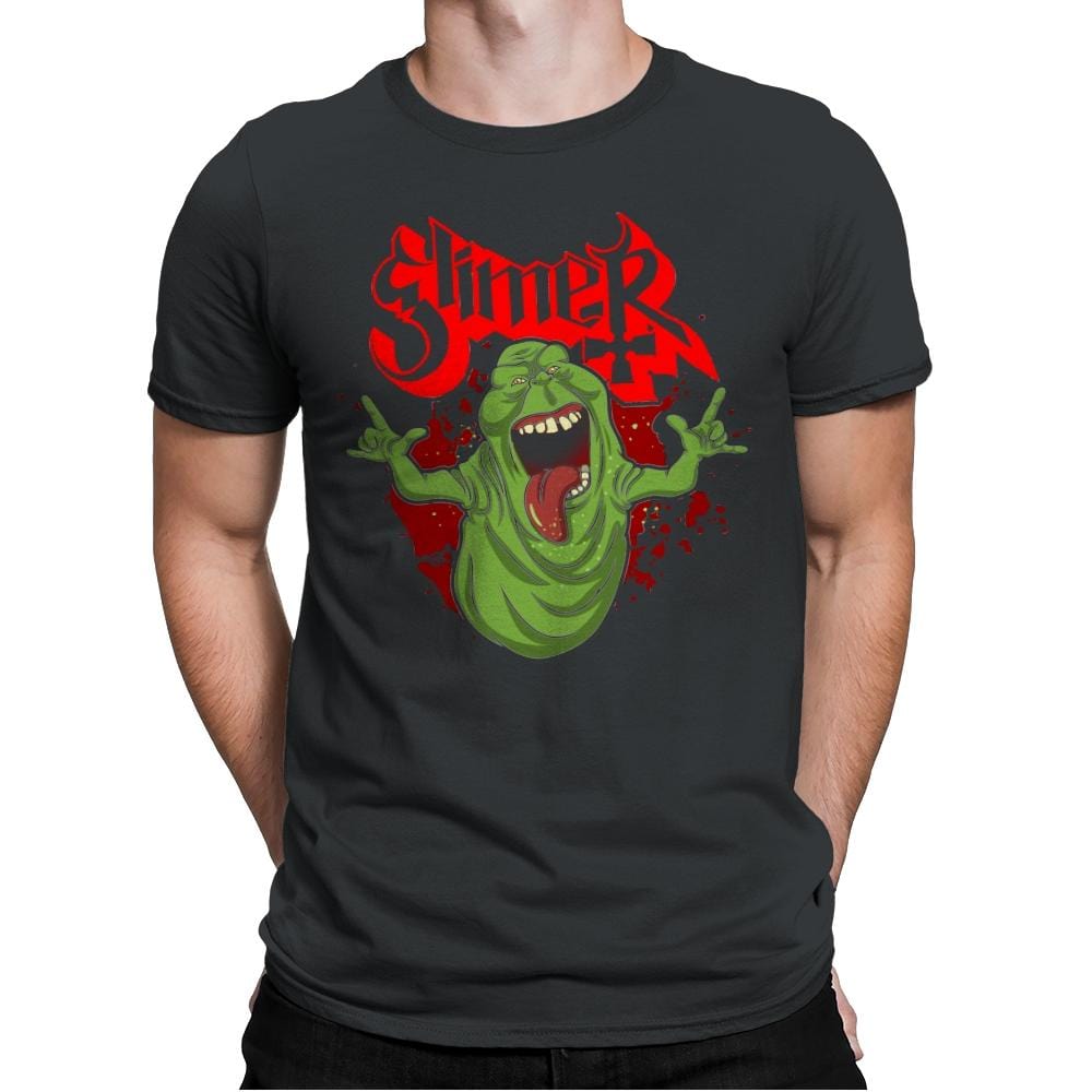 Slimy Ghost - Mens Premium T-Shirts RIPT Apparel Small / Heavy Metal