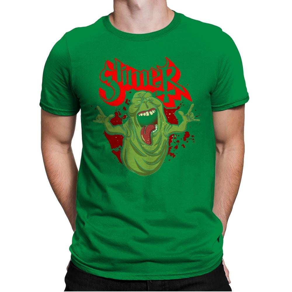 Slimy Ghost - Mens Premium T-Shirts RIPT Apparel Small / Kelly Green