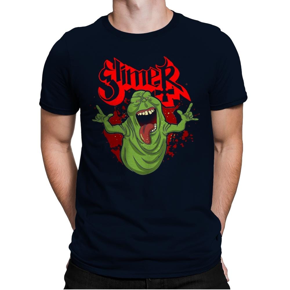 Slimy Ghost - Mens Premium T-Shirts RIPT Apparel Small / Midnight Navy