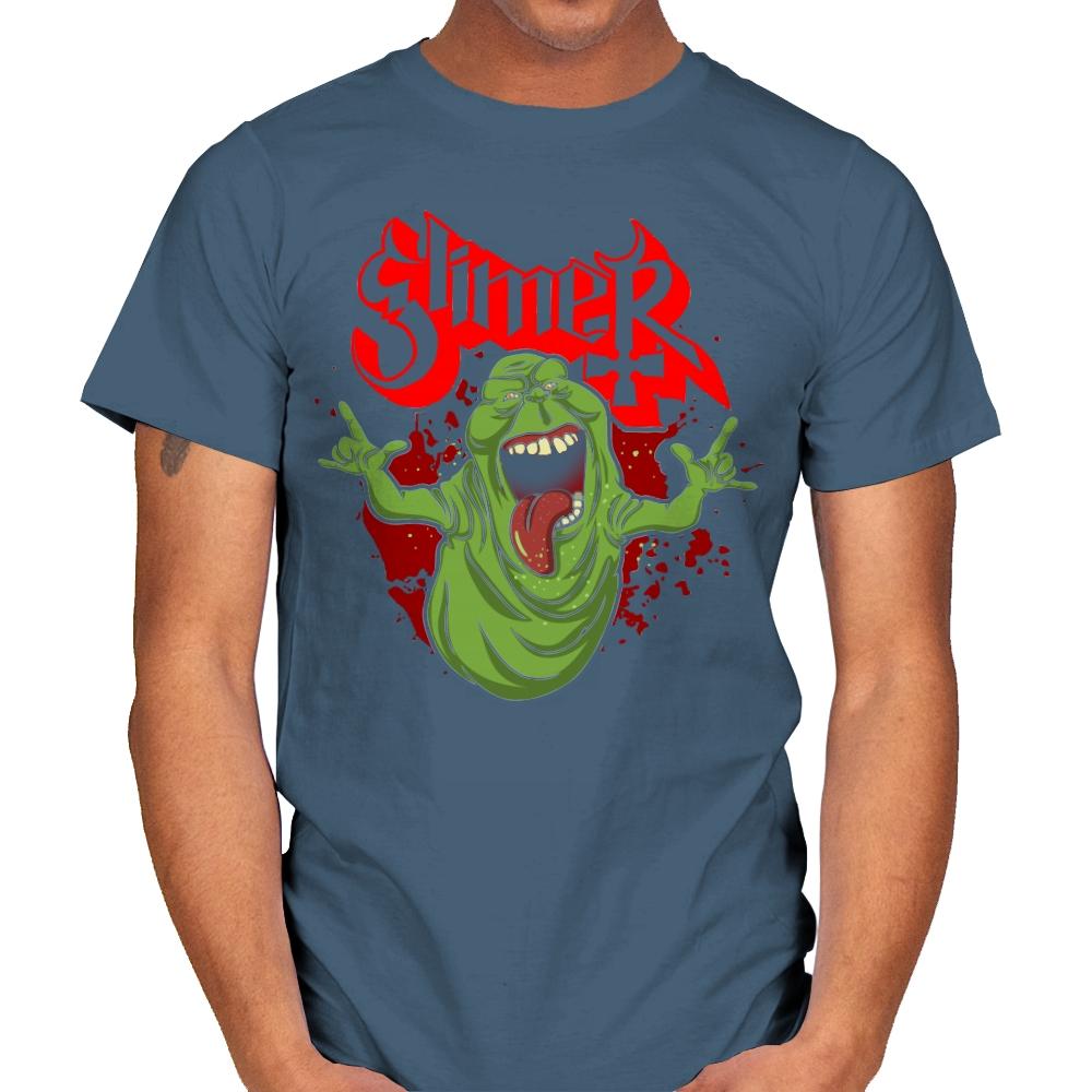 Slimy Ghost - Mens T-Shirts RIPT Apparel Small / Indigo Blue