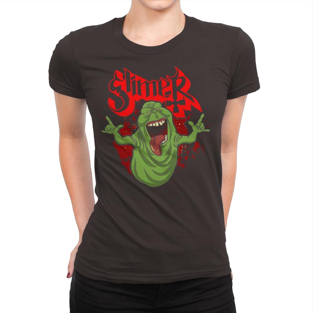 Slimy Ghost - Womens Premium T-Shirts RIPT Apparel Small / Dark Chocolate