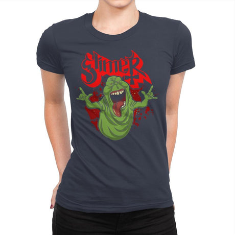 Slimy Ghost - Womens Premium T-Shirts RIPT Apparel Small / Indigo