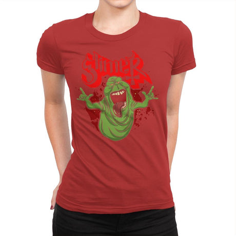 Slimy Ghost - Womens Premium T-Shirts RIPT Apparel Small / Red