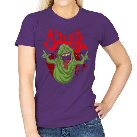 Slimy Ghost - Womens T-Shirts RIPT Apparel Small / Purple