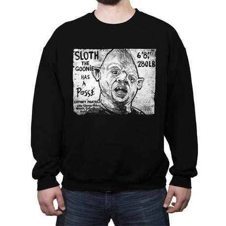 Sloth Posse - Crew Neck Sweatshirt Crew Neck Sweatshirt RIPT Apparel Small / Black