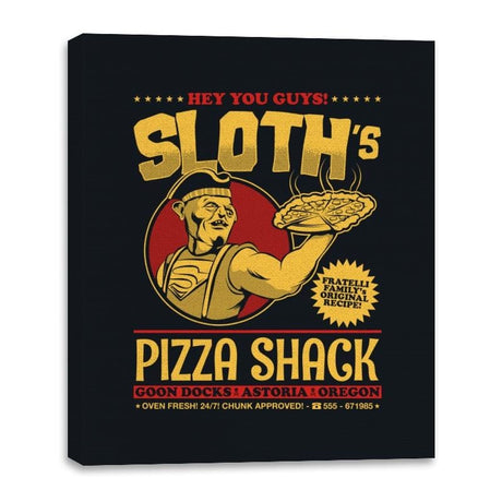 Sloth's Pizza Shack - Canvas Wraps Canvas Wraps RIPT Apparel