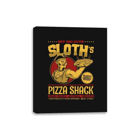 Sloth's Pizza Shack - Canvas Wraps Canvas Wraps RIPT Apparel 8x10 / Black