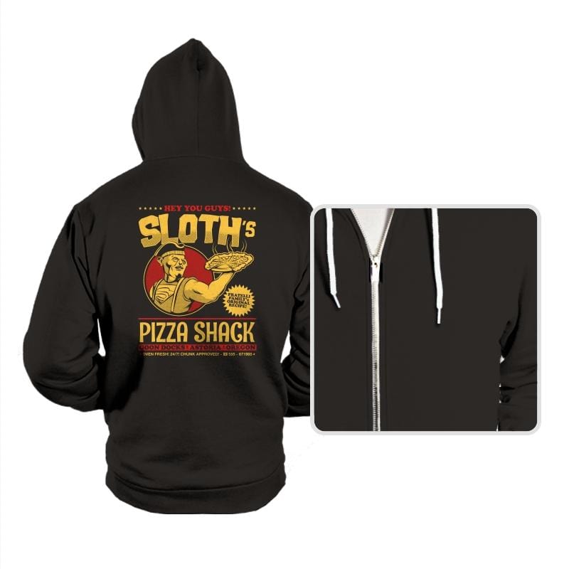 Sloth's Pizza Shack - Hoodies Hoodies RIPT Apparel Small / Black