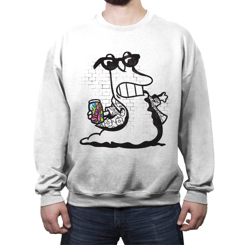 Slurm Thrower - Crew Neck Sweatshirt Crew Neck Sweatshirt RIPT Apparel Small / White