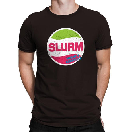 Slurmy - Mens Premium T-Shirts RIPT Apparel Small / Dark Chocolate