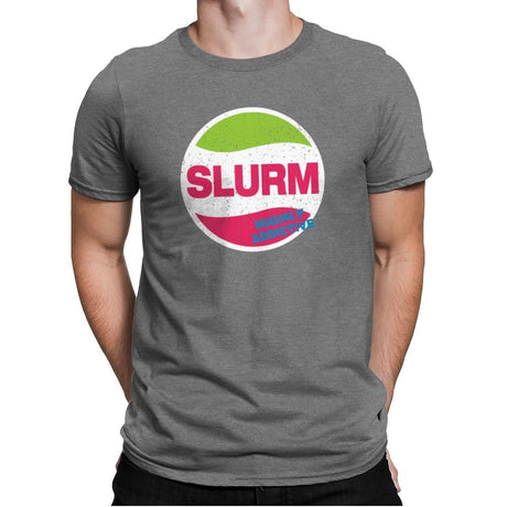 Slurmy - Mens Premium T-Shirts RIPT Apparel Small / Heather Grey