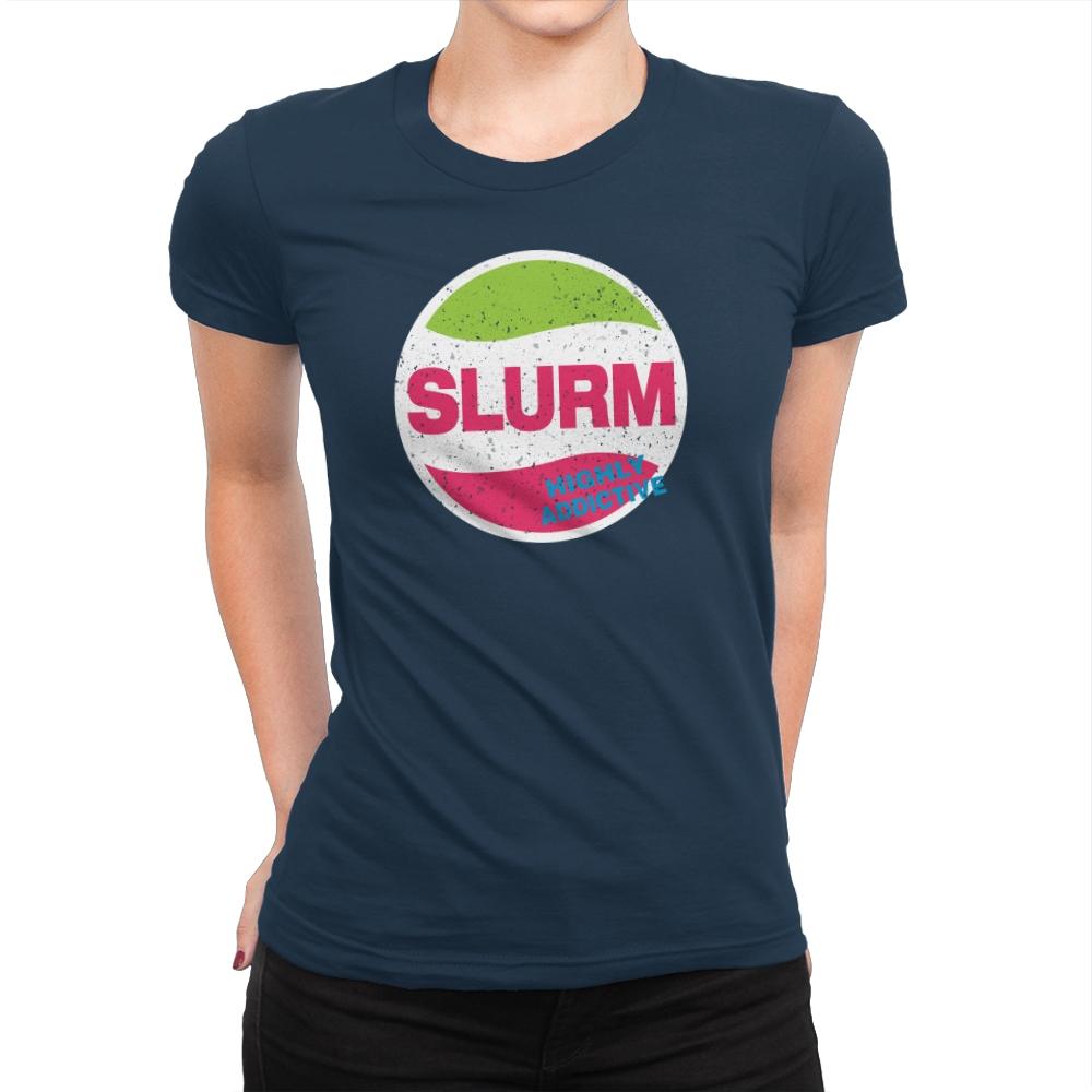 Slurmy - Womens Premium T-Shirts RIPT Apparel Small / Midnight Navy