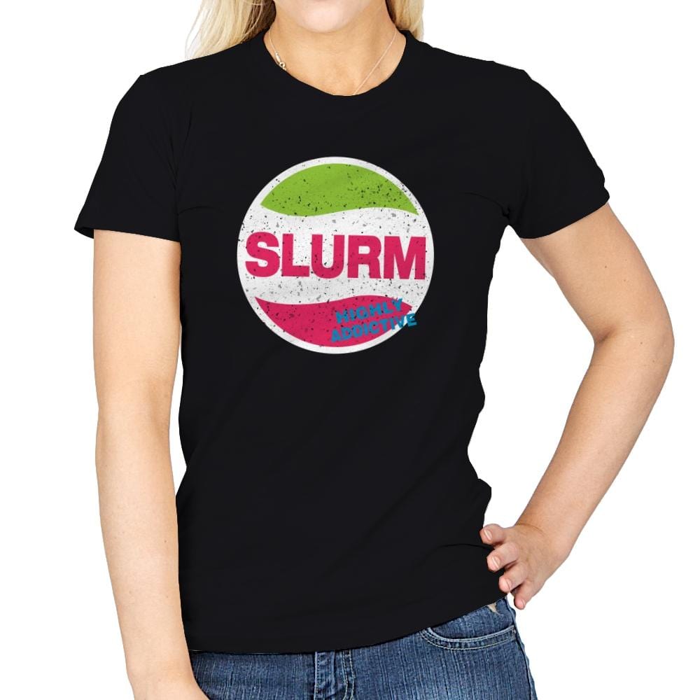 Slurmy - Womens T-Shirts RIPT Apparel Small / Black
