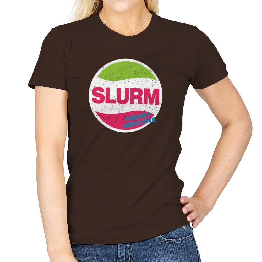 Slurmy - Womens T-Shirts RIPT Apparel Small / Dark Chocolate