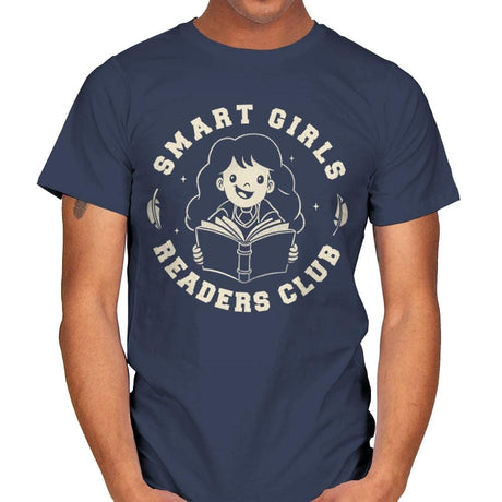 Smart Girls Readers Club - Mens T-Shirts RIPT Apparel Small / Navy