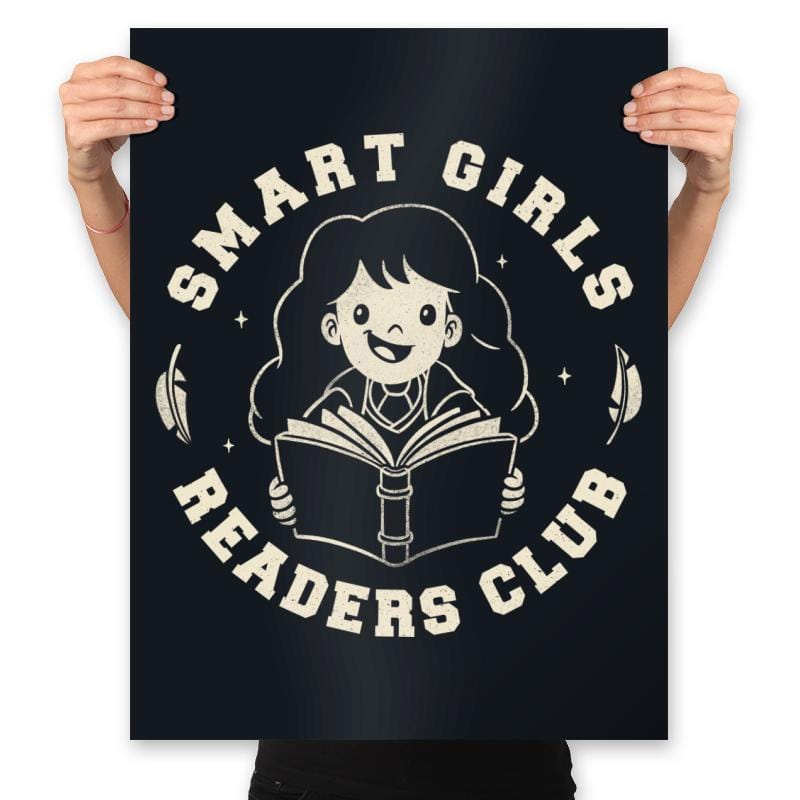 Smart Girls Readers Club - Prints Posters RIPT Apparel 18x24 / Black