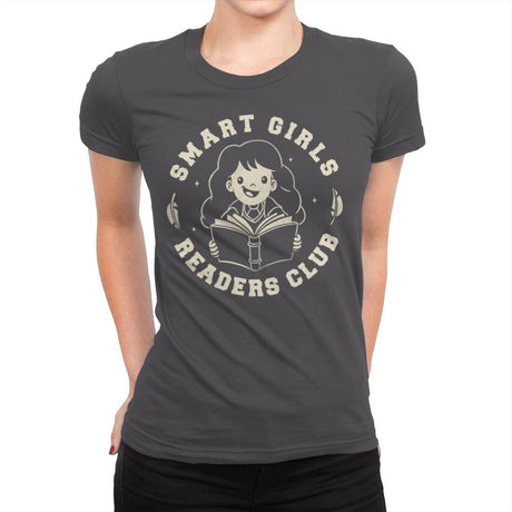 Smart Girls Readers Club - Womens Premium T-Shirts RIPT Apparel Small / Heavy Metal