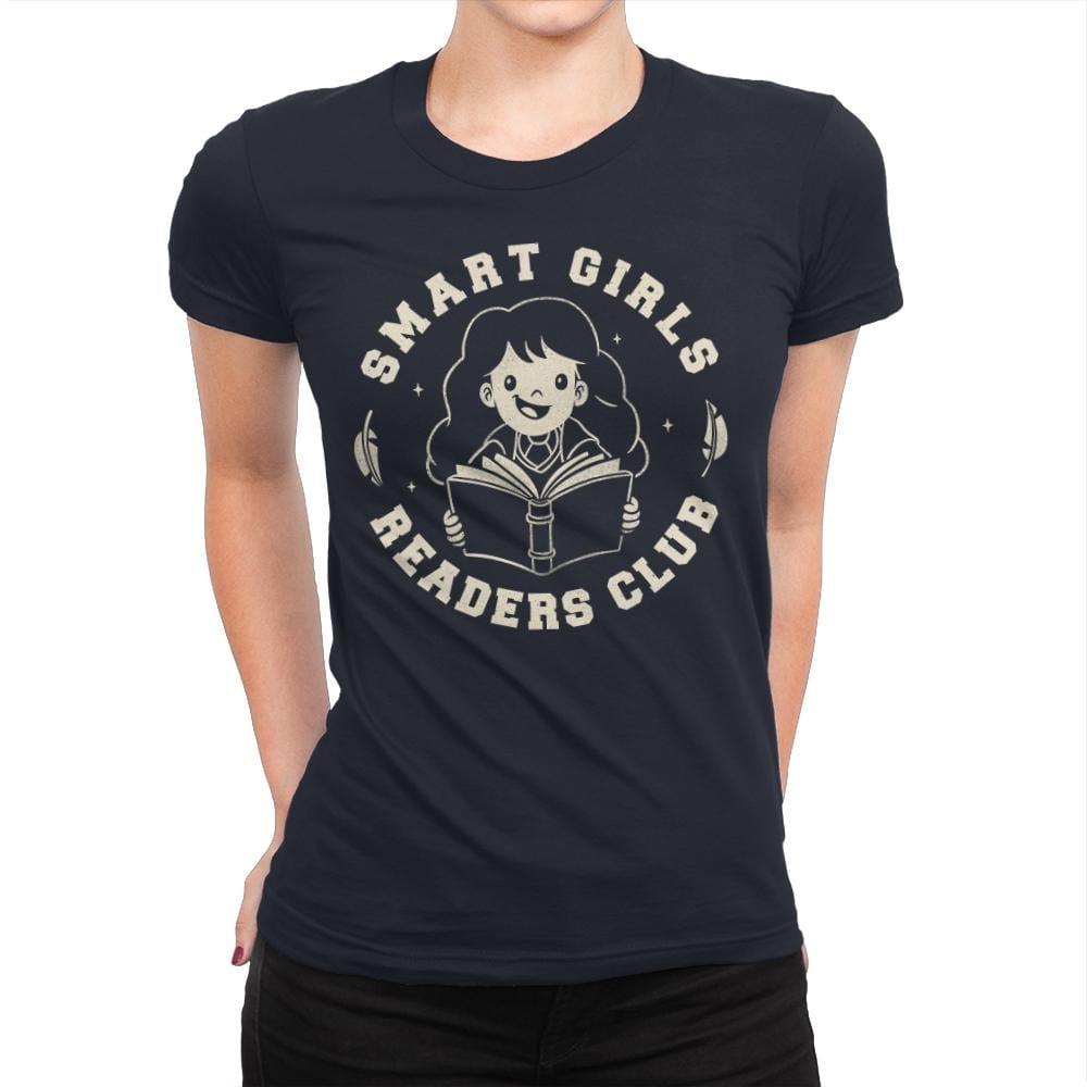 Smart Girls Readers Club - Womens Premium T-Shirts RIPT Apparel Small / Midnight Navy