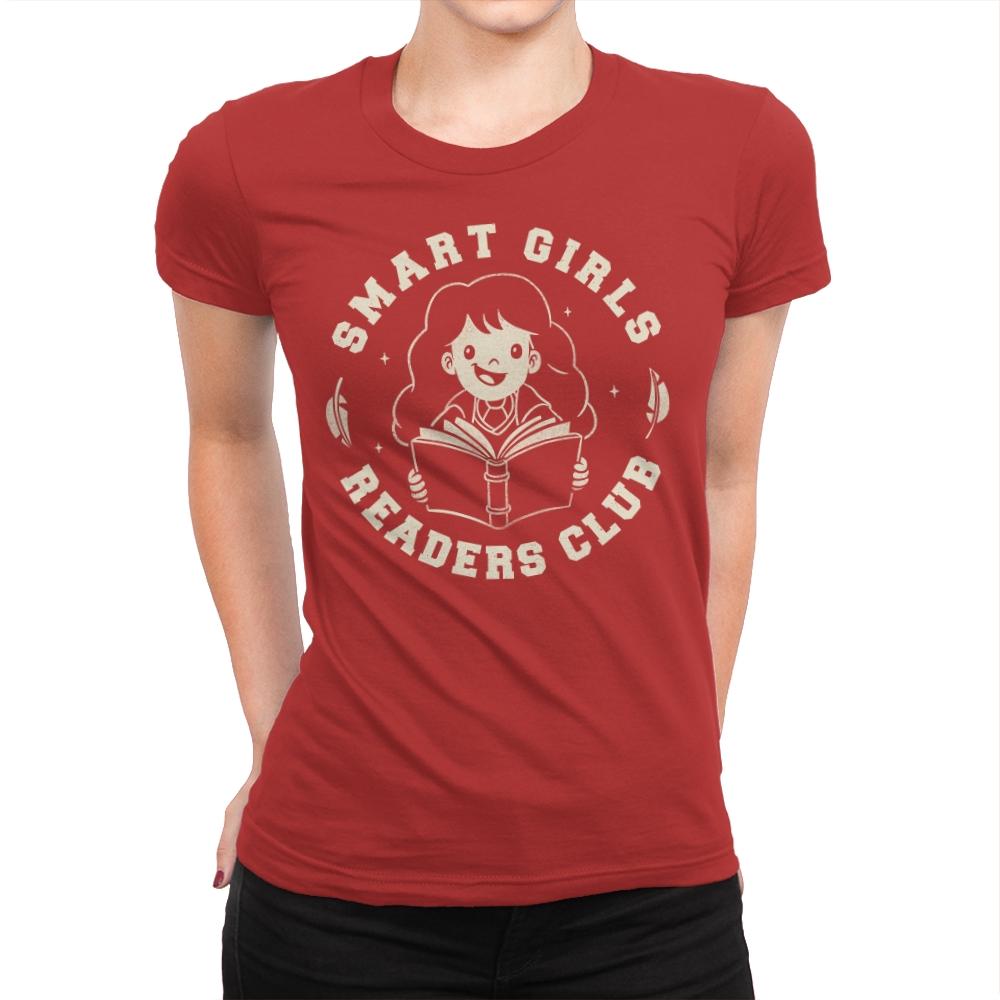 Smart Girls Readers Club - Womens Premium T-Shirts RIPT Apparel Small / Red