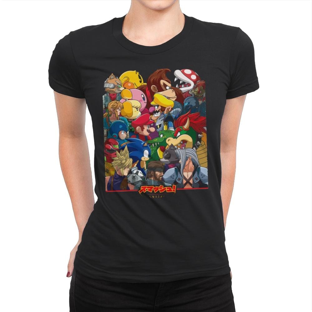 Smash Favorites - Womens Premium T-Shirts RIPT Apparel Small / Black
