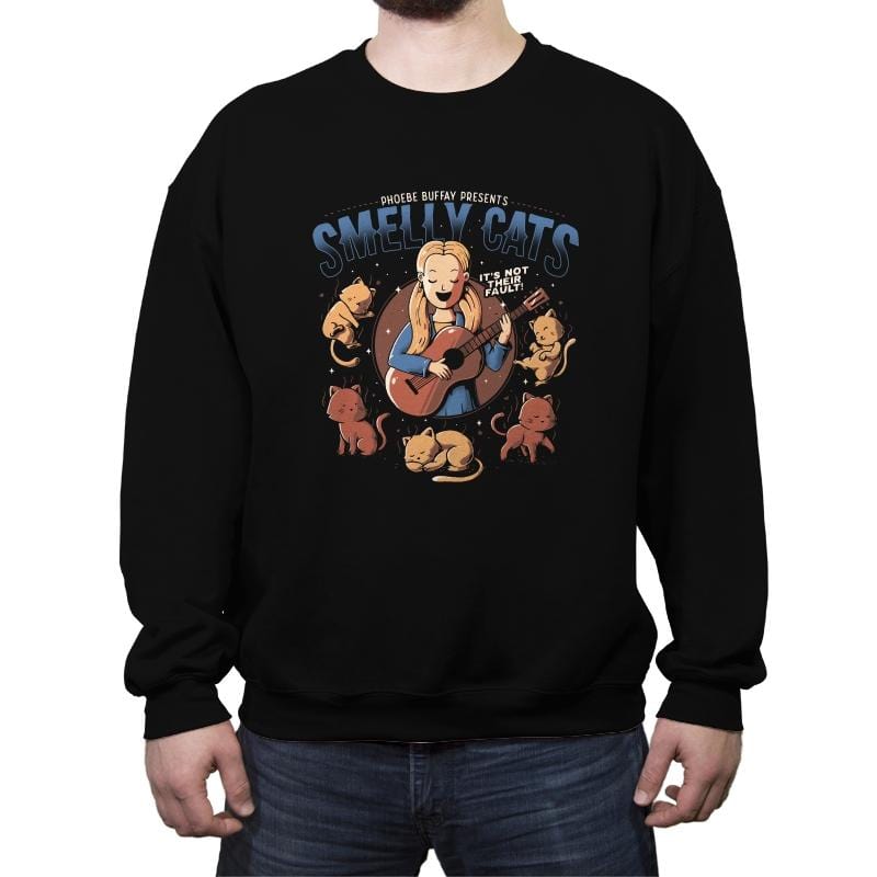 Smelly Cats - Crew Neck Sweatshirt Crew Neck Sweatshirt RIPT Apparel