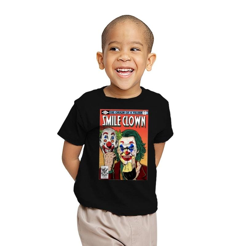 Smile Clown - Youth T-Shirts RIPT Apparel X-small / Black