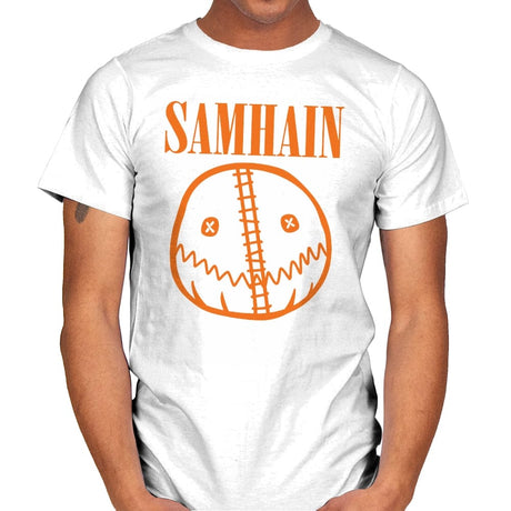 Smiley Sam - Mens T-Shirts RIPT Apparel Small / White