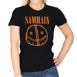 Smiley Sam - Womens T-Shirts RIPT Apparel Small / Black